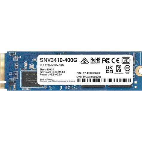 Synology M.2 2280 NVMe SSD SNV3410 400GB (SNV3410-400G)